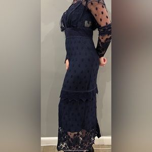 Burberry navy lace dress